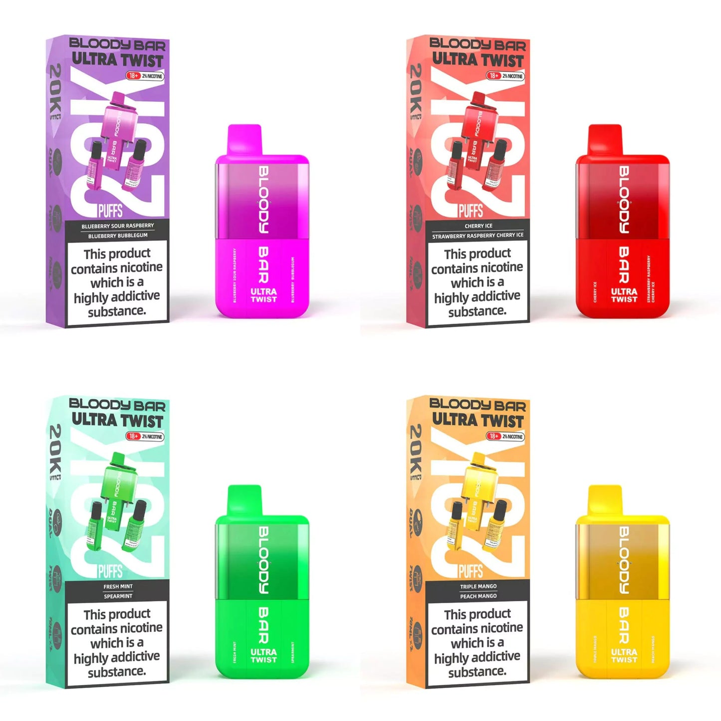 Bloody Bar Ultra Twist 20k Puffs Disposable Vape