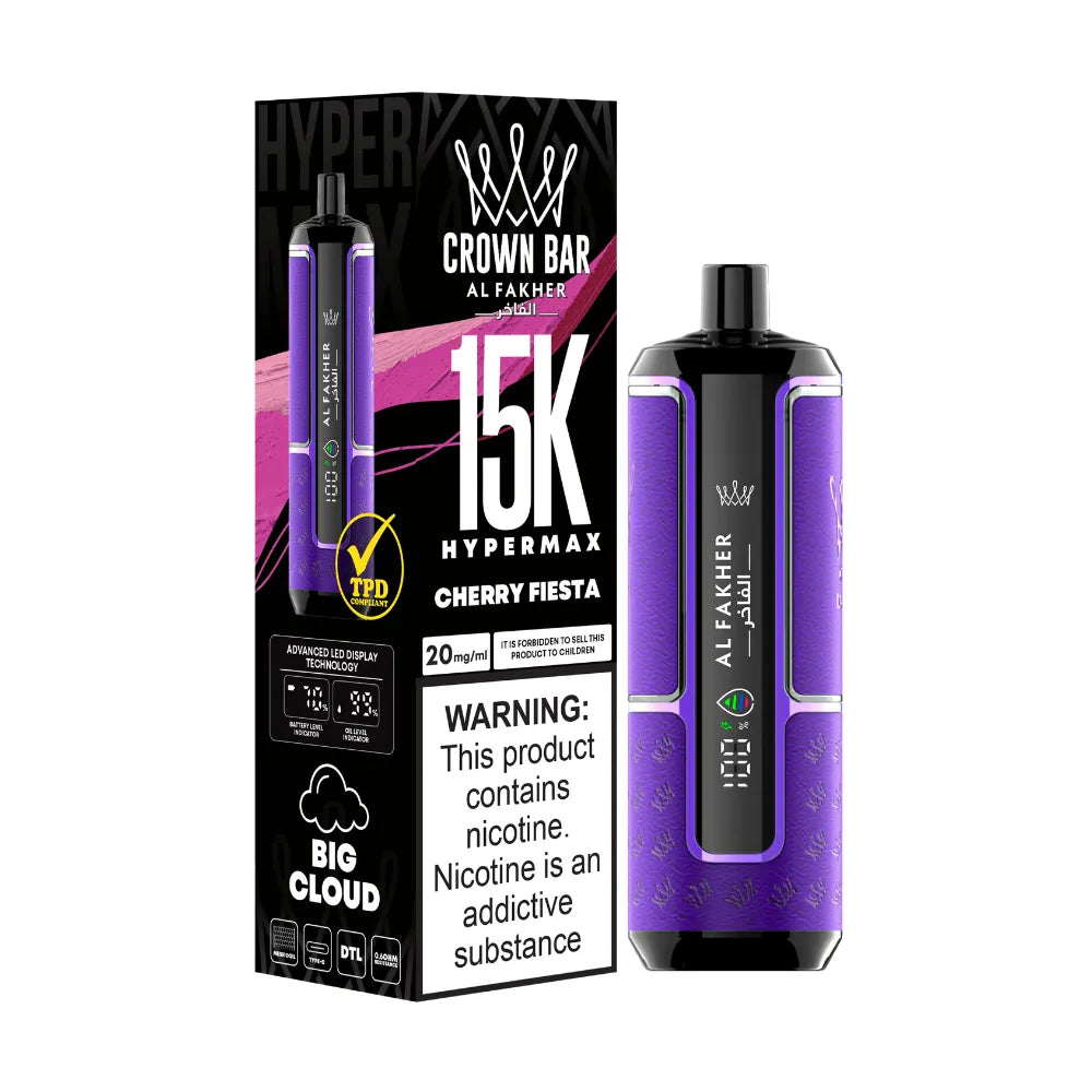 Al Fakher Crown Bar 15k Puffs Cherry Fiesta