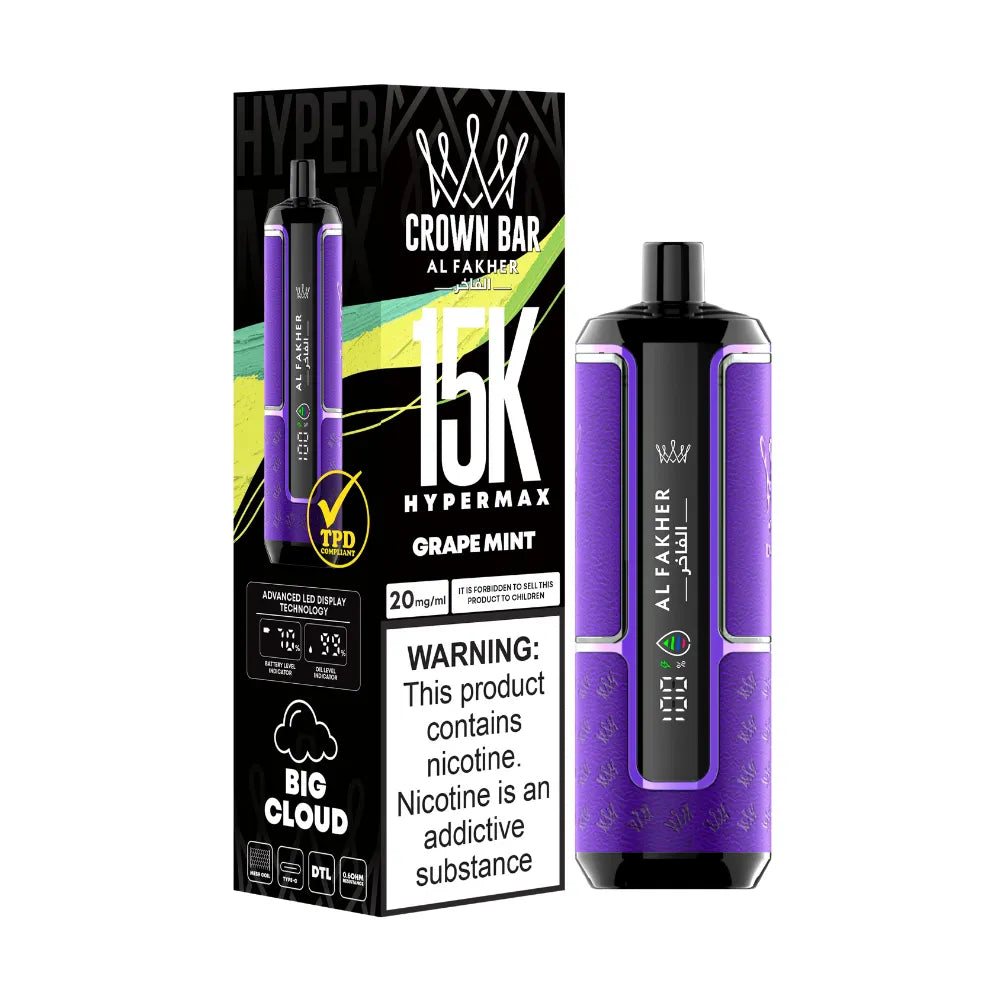 Al Fakher Crown Bar 15k Puffs Grape Mint