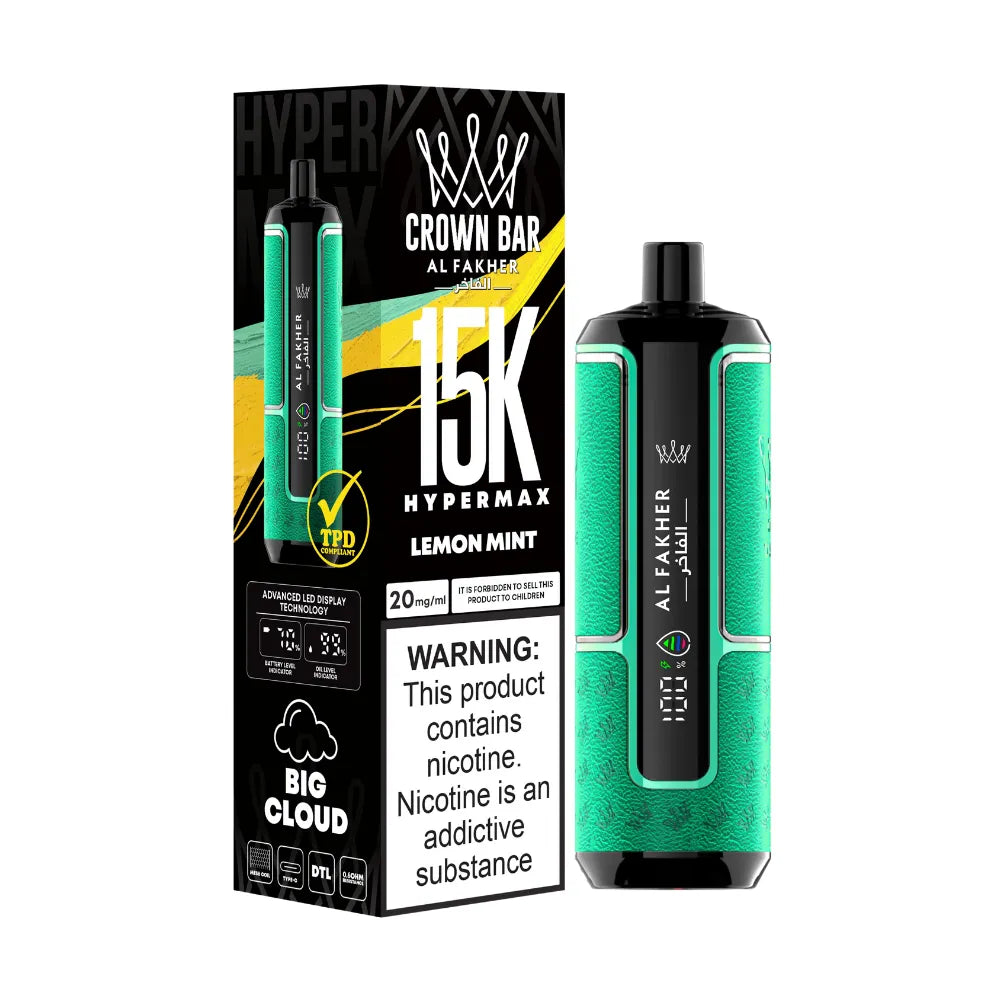 Al Fakher Crown Bar 15k Puffs Lemon Mint