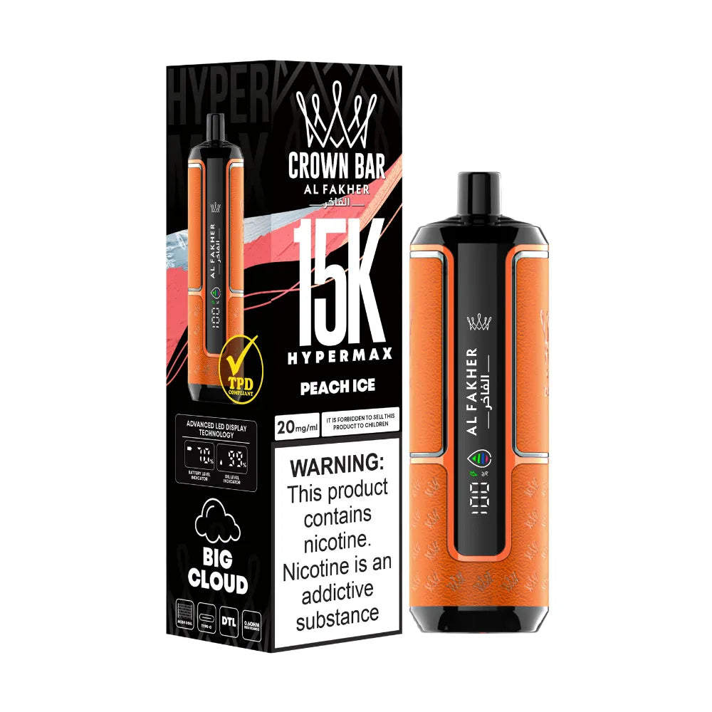 Al Fakher Crown Bar 15k Puffs Peach Ice