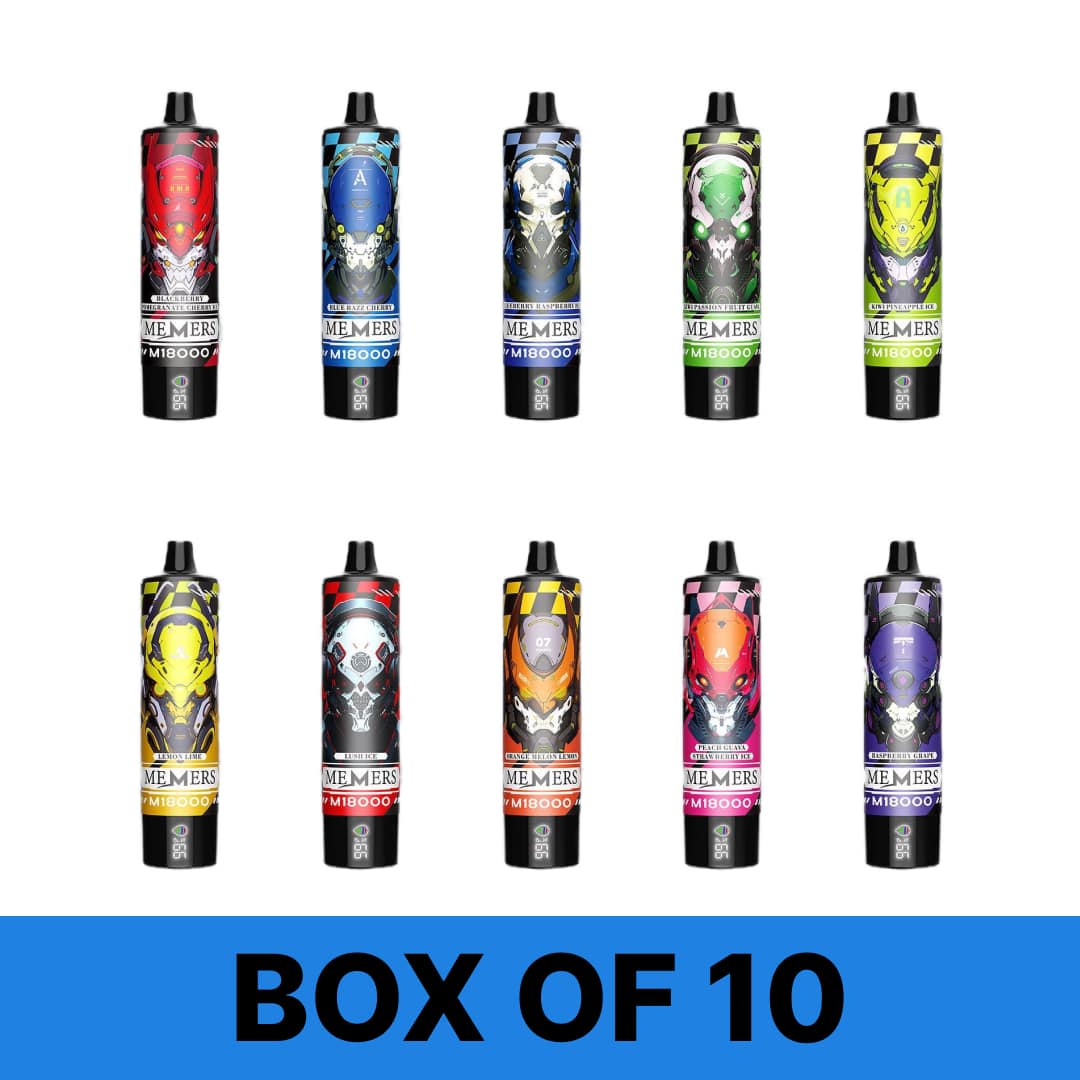 Memers 18000 Puffs Disposable Vape Box of 10