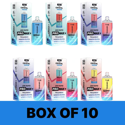 Crystal Pro Max 10000 Puffs Disposable Vape - Box of 10